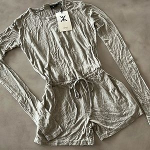 Onepiece Gray Long Sleeve Jumpsuit